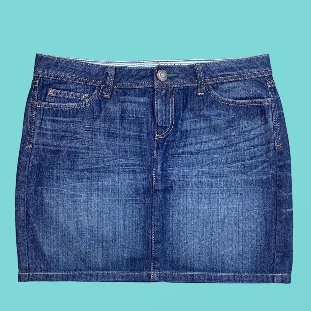 Tommy Hilfiger Dark Wash Denim Mini Skirt